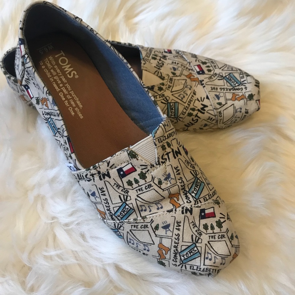 Exclusive Austin Texas TOMS Sz 6.5 EUC